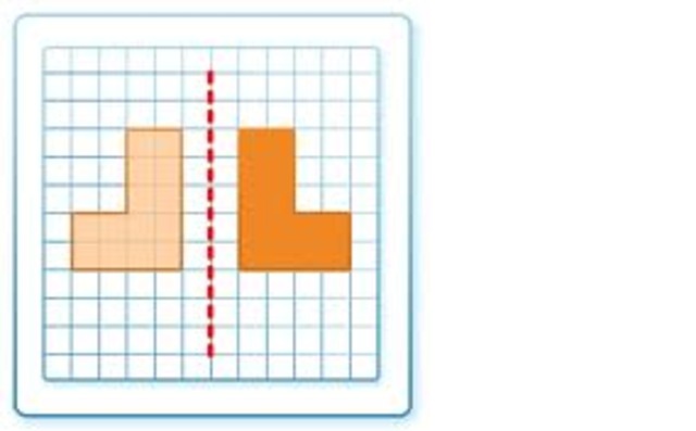 to reflect polygons horizontally, vertically and diagonally in labbled lines of refection