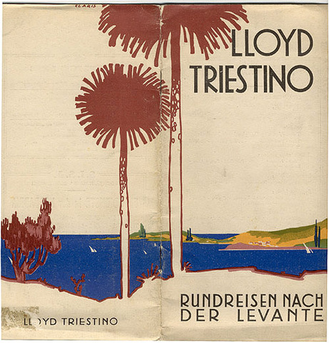 Travel brochure for the Lloyd Trestino "Round Trips to the Levant"