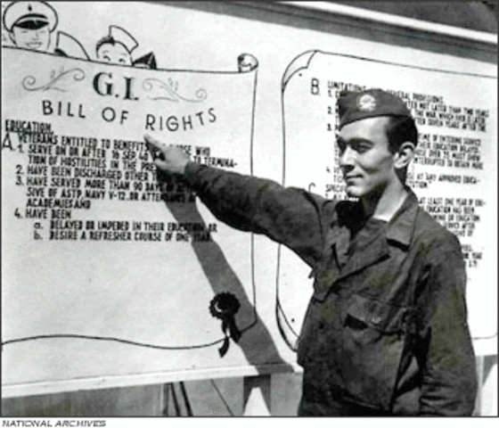 G. I. Bill of rights signed into law