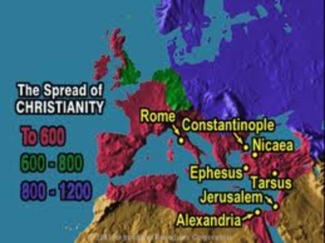 Christianity spreads throughout Europe