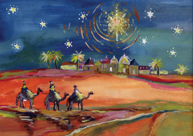 Three Kings visit Jesus