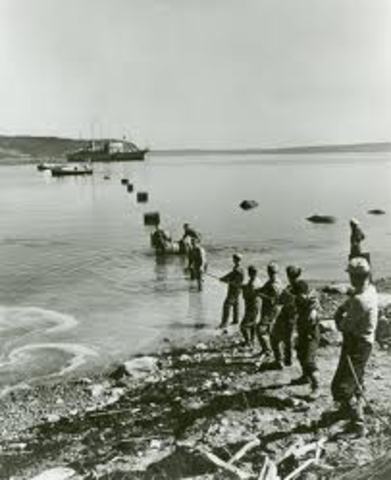 Landing of Transatlantic Cable