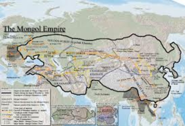 Mongol empire reaches its peak