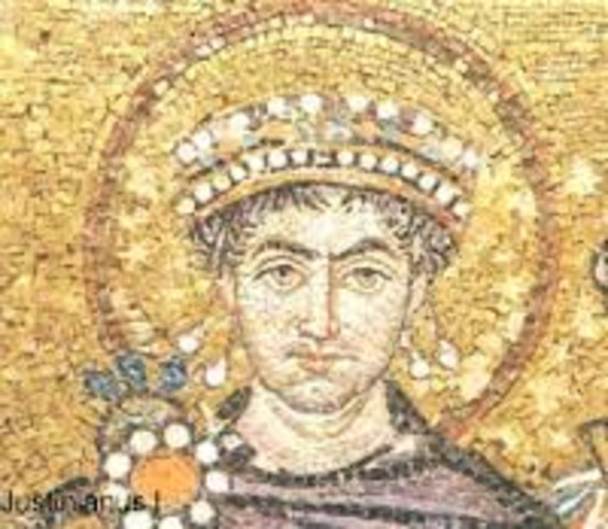 Het Germaanse stamhoofd Odoaker laat zichzelf kronen tot koning van Rome