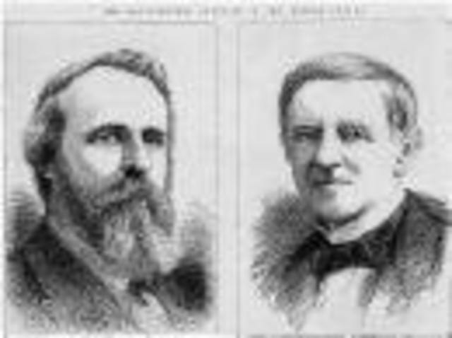 Compromise of 1877 ends military intervention in the South and causes fall of the last Radical governments