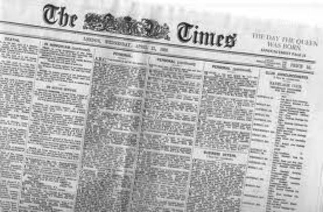 First daily newspaper