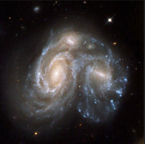 Galaxies evolve and move apart