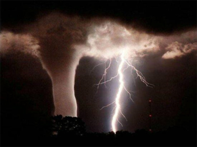 tornado and lighting?