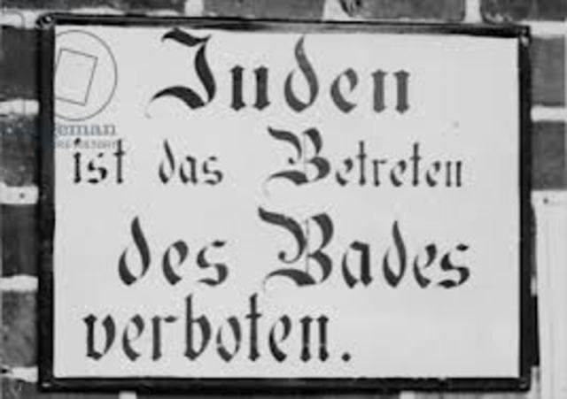 Jews are prohibited from serving in the German armed forces.