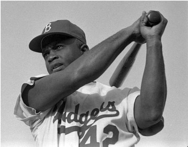Jackie Robinson debuts at first base for the Brooklyn Dodgers