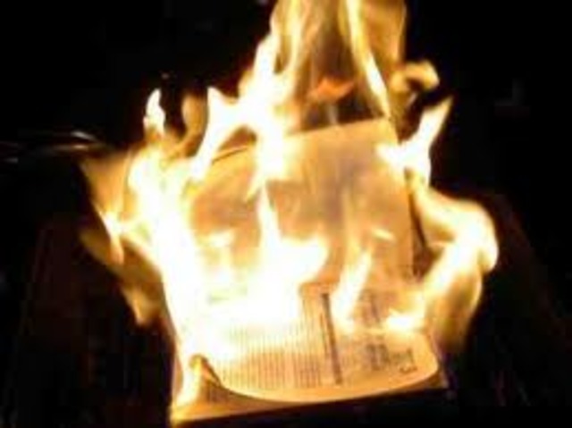 Books by Jews and opponents of Nazism are burned publicly.