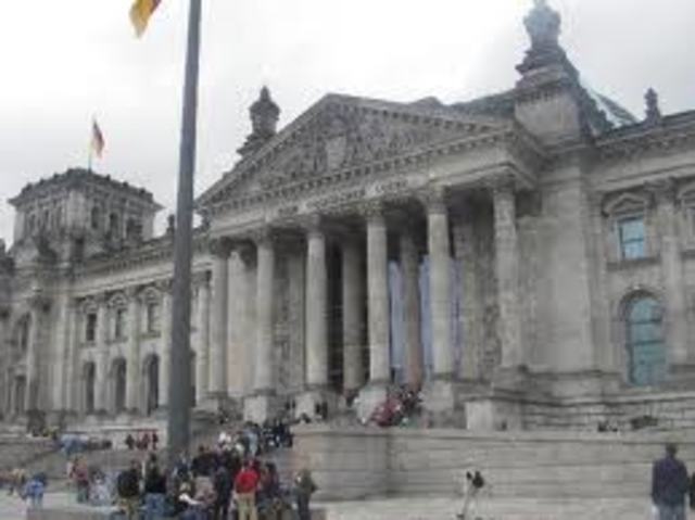 The German government takes away freedom of speech, assembly, press, and freedom from invasion of privacy and from house search without warrant.