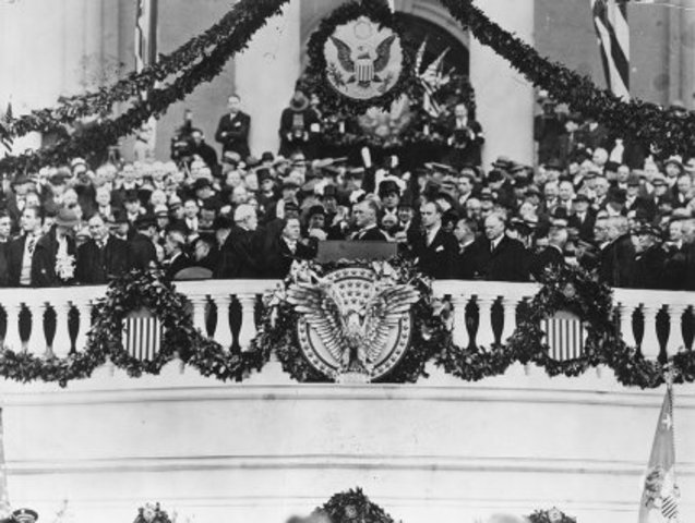 Franklin D. Roosevelt is inaugurated President of the United States.