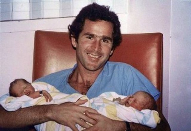 President George W. bush has twins