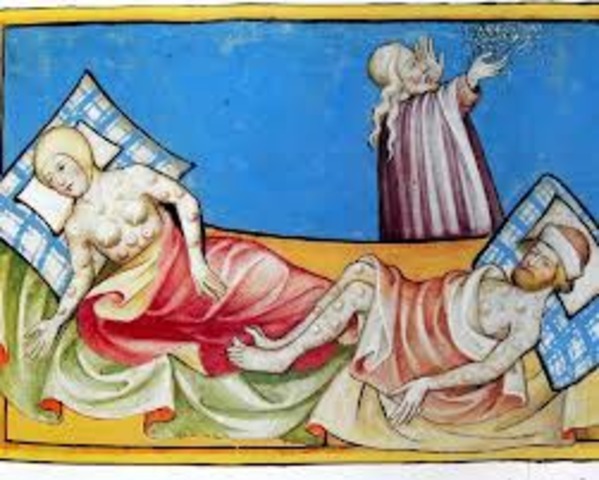 The Black Death breaks out across Europe Asia and Africa.