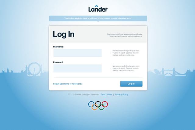 Lander with all the special ocasion