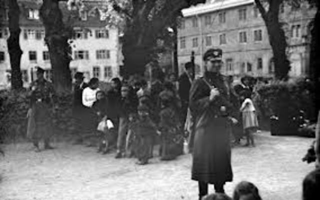 The first German Gypsies are arrested and deported to Dachau concentration camp.