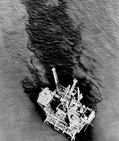 More than 200,000 gallons of oil were spilled into the ocean, over the span of 11 days, after the Santa Barbara oil well exploded.