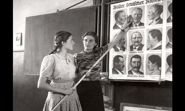 In all German schools it is officially taught that "non-Aryans" are racially inferior. Jewish children are prohibited from participating in "Aryan" sports clubs, school orchestras, and other extracurricular activities. Jewish children are banned from play