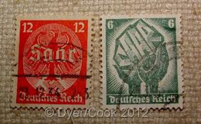 The Saar region is annexed by Germany.