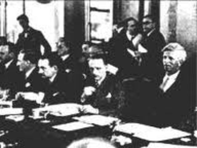 Representatives from thirty-two countries meet at Evian, France, to discuss refugee policies. Most of the countries refuse to let in more Jewish refugees.