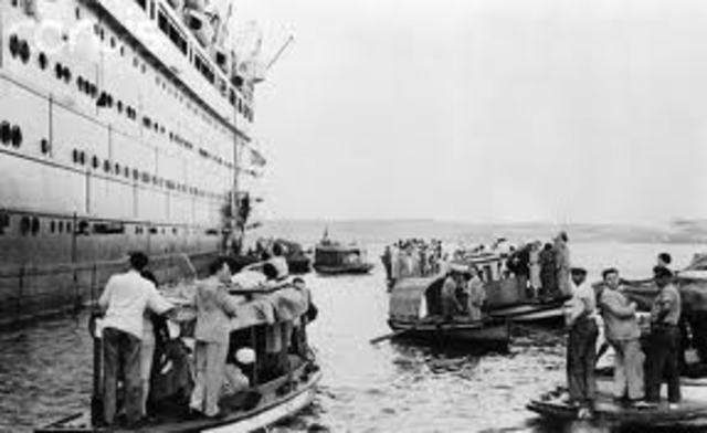 Cuba and the United States refuse to accept Jewish refugees aboard the ship S.S. St. Louis, which is forced to return to Europe