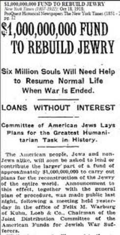 German Jews are ordered to pay one billion Reichsmarks in reparations for damages of Kristallinacht.