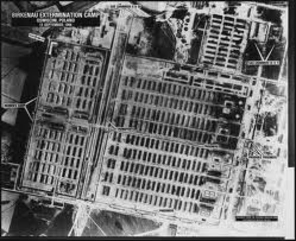 A concentration camp is established at Auschwitz, Poland.