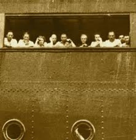 Cuba and the United States refuse to accept Jewish refugees aboard the ship S.S. St. Louis, which is forced to return to Europe.