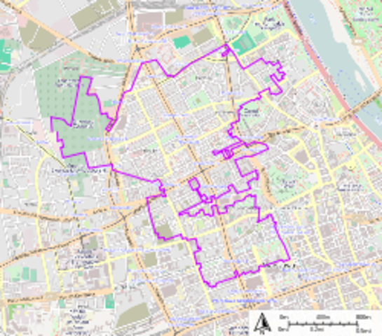 The Warsaw ghetto is closed off with approximately 500,000 inhabitants.