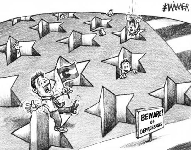 Financial panic plunges nation into depression