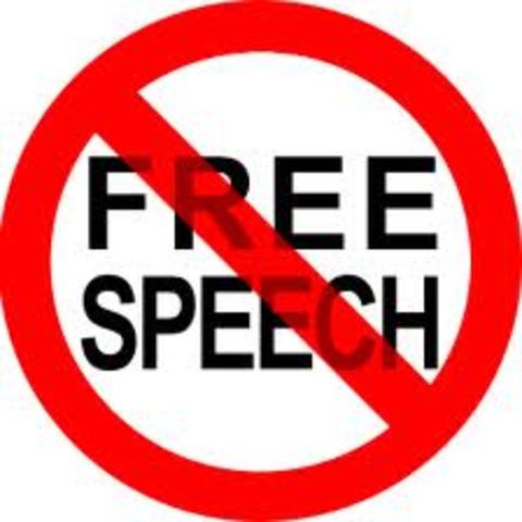 The German government takes away freedom of speech, assembly, press, and freedom from invasion of privacy and from house search without warrant.