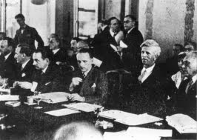 Representatives from thirty-two countries meet at Evian, France, to discuss refugee policies. Most of the countries refuse to let in more Jewish refugees