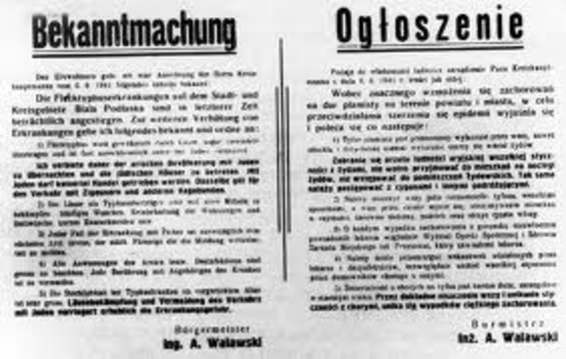 Decrees ban Jews from public streets on certain days; Jews are forbidden drivers' licenses and car registrations.