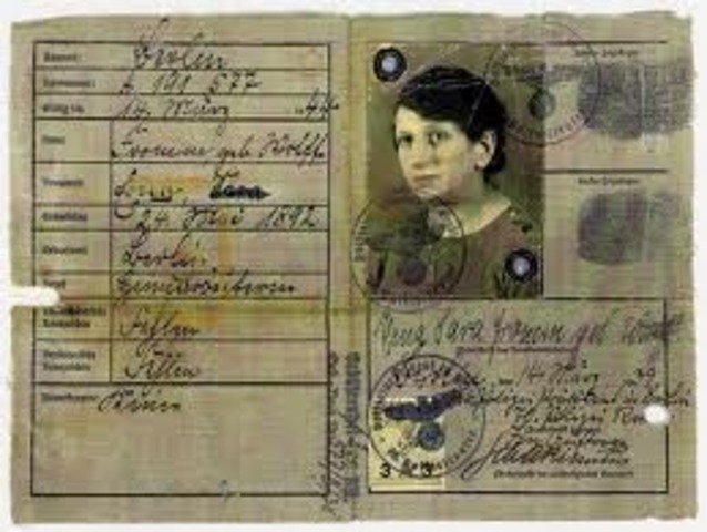 Jews can obtain passports for travel outside of Germany only in special cases.