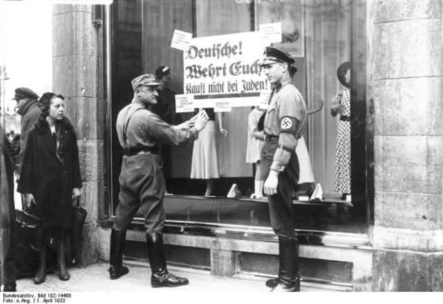 The Nuremberg Laws deprive German Jews of their citizenship.