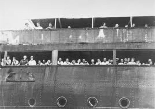 Cuba and the United States refuse to accept Jewish refugees aboard the ship S.S. St. Louis, which is forced to return to Europe.