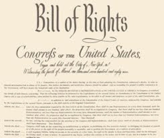 Bill Of Rights added to the Constitution