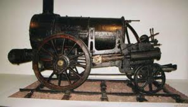 George Stepheson invents the first railroad locomotive