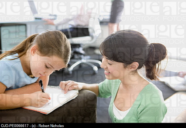 I help my sister with her homework when she needs help