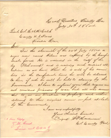 Sent letter to parents asking for cloth for his uniform.