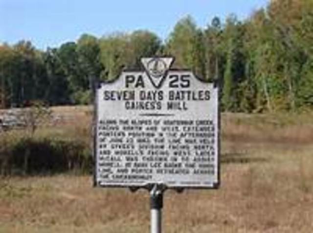 wound in Gaines Mills