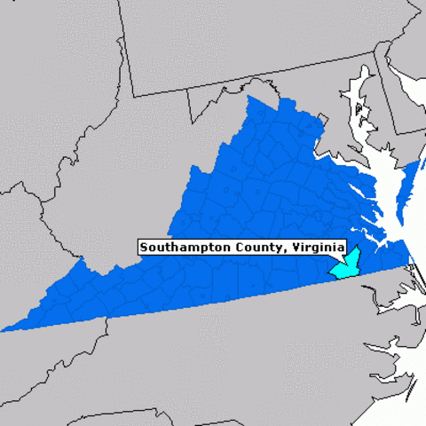 Move to Southampton, Virginia
