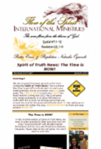 1st Issue of Spirit of Truth News