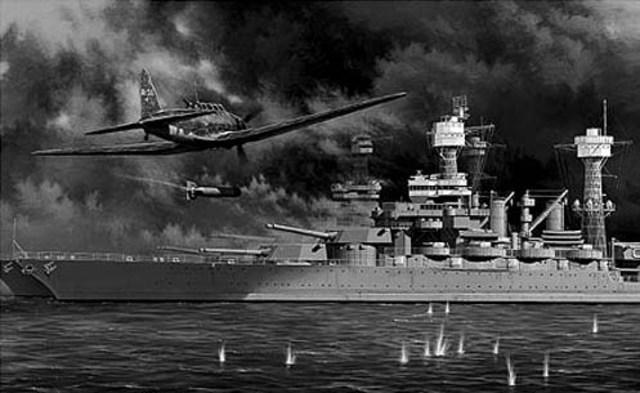 Japan attacks Pearl Harbor.