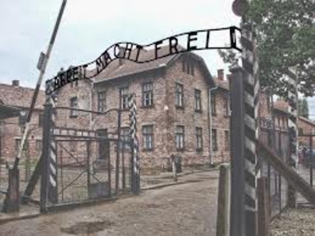 A concentration camp is established at Auschwitz, Poland