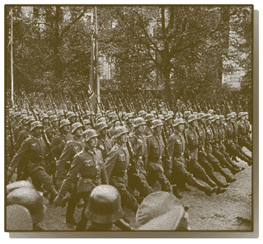 Hitler's army invades the Rhineland.