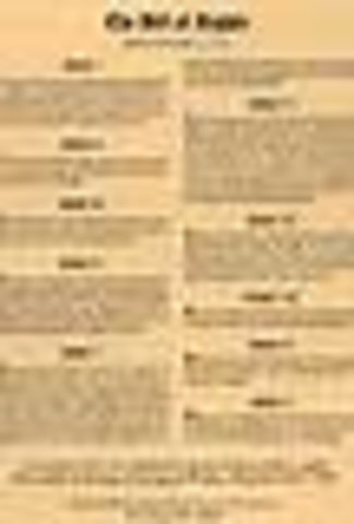 Bill of rights added to the constitution