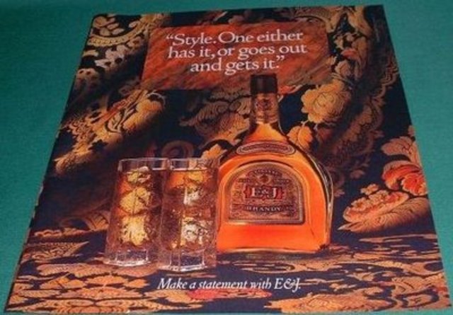 E & J Brandy Magazine Ad