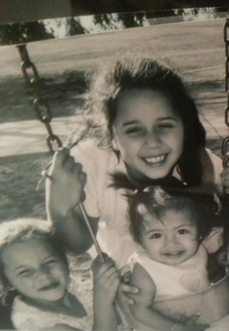 My step-sister, Karina, was born